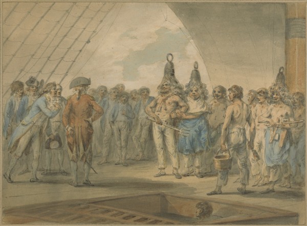 Crossing the Line Ceremony on Board the Ship by Julius Caesar Ibbetson